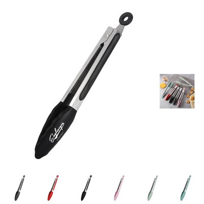 Stainless Steel Silicone Handle Cooking Tong