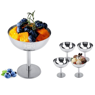 Stainless Steel Ice Cream Goblet Cups