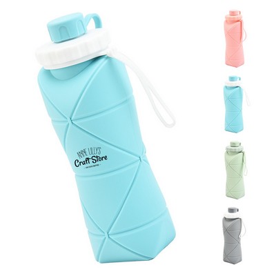 20oz Collapsible Silicone Travel Water Bottle