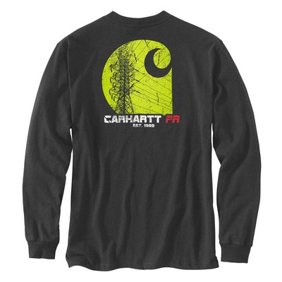 Carhartt® Flame Resistant Force Loose Fit Long-Sleeve Lightweight Electric Utilities Graphic T-Shirt