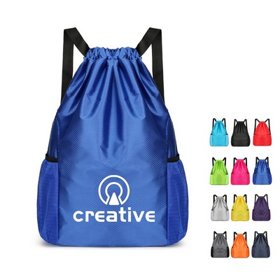420D Oxford Cloth Waterproof Drawstring Sports Backpack