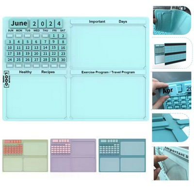 Calendar with Removable Silicone Components