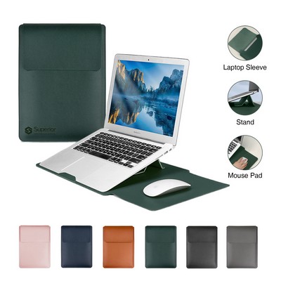 3 In 1 PU Leather Laptop Sleeve Case