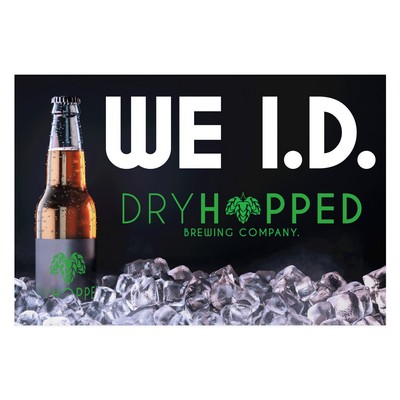 HD Resolution Sticker | Custom | Square Corner | Clear Static Vinyl | Static Face | 176 - 210 Sq In