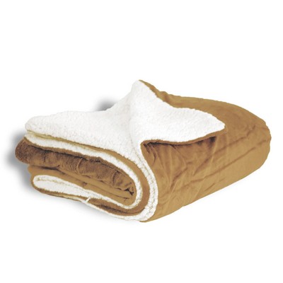 Camel Tan Oversized Sherpa Blanket