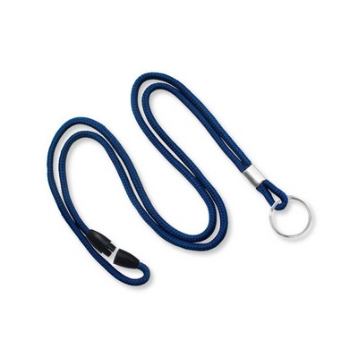 1/8" Breakaway Blank Lanyard w/Split Ring (Navy Blue)