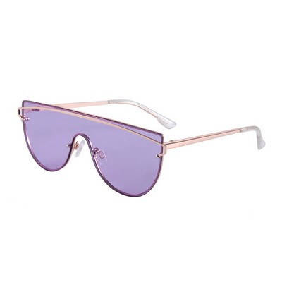 Sunglasses - Purple Lenses - Gold Frames
