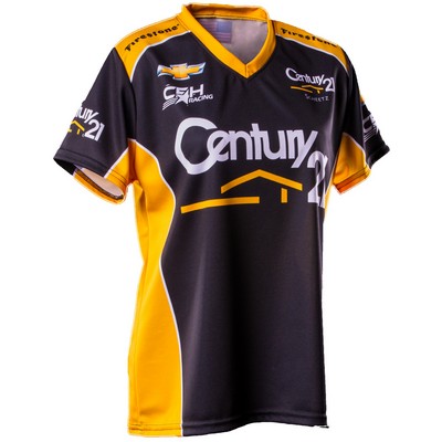 Custom Ladies V Neck Dye Sublimation Shirt