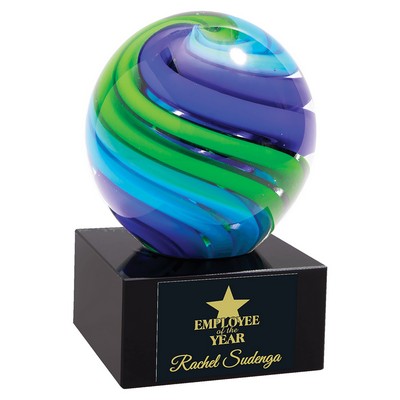5" Two-Tone Blue & Green Sphere