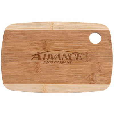 The Camden 9-Inch Two-Tone Bamboo Cutting Board (Factory Direct - 10-12 Weeks Ocean)