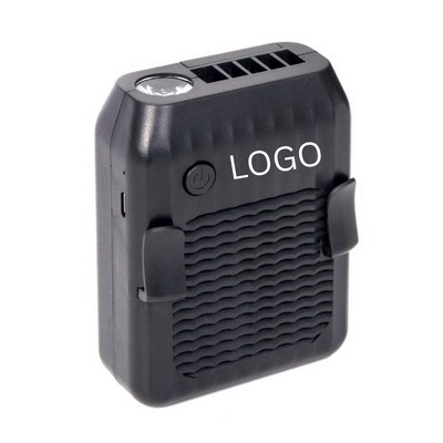 Versatile 6000mAh 3-in-1 Clip-On Waist & Neck Fan with Power Bank