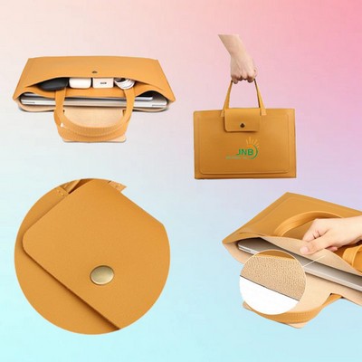 Luxury PU Leather Laptop Briefcase