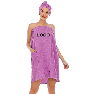 Adjustable Closure Shower Robe (30"x 43")