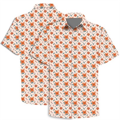 Hawaiian-Stretch Poly Custom Dye Sublimation Shirt - 135gsm