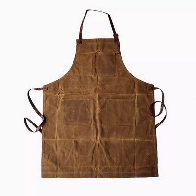 Wax Canvas Waterproof And Oil Resistant Retro High-end Apron