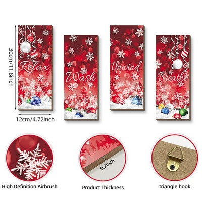 Set Of 4 Christmas Wall Hanging Decorations(Free Shipping)