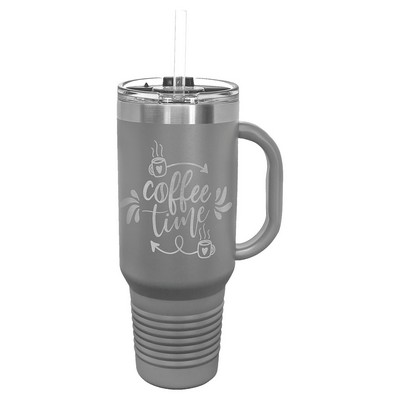 Polar Camel 40 oz. Dark Gray Travel Mug w/Handle