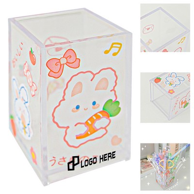 Clear Acrylic Pen Square Holder