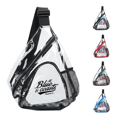 Clear PVC Sling Bag with Adjustable Strap