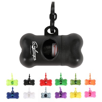 Bone Shaped Pet Waste Bag Dispenser with Clip