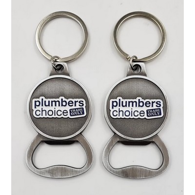 Metal Keychain with Bottle Opener