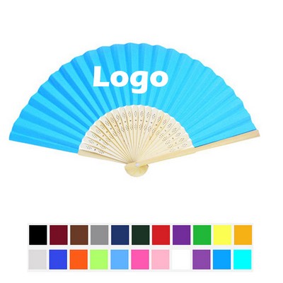 Bamboo Frame Folding Paper Hand Fan