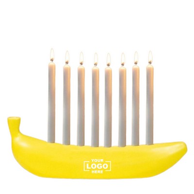Banana Candle Holder Chanukah Tabletop Candlestick Decoration