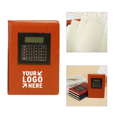 A5 PU Leather Notebook w/ Calculator