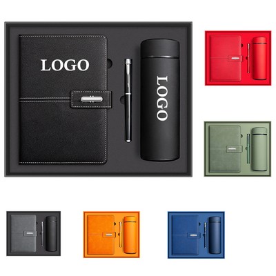 Notebook, Insulated Thermos and Executive Pen Gift Set