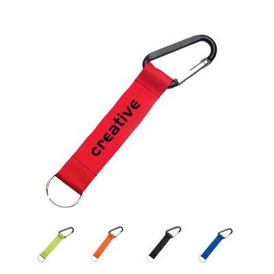 Carabiner W/ Strap & Metal Plate