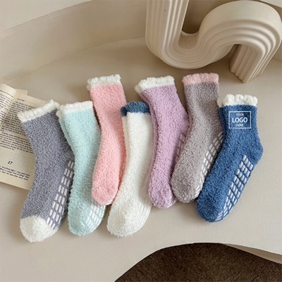 Non Slip Sherpa Lined Socks with Grippers