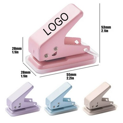 Mini Plastic Portable Hole Puncher with Built in Paper Scrap