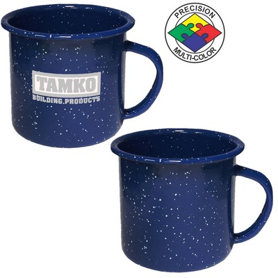 12 Oz. Blue Speckled Enameled Steel Cup