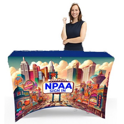 4' Stretch Table Covers in Full Color Overall