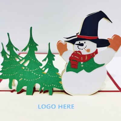 Snowman Christmas Folding Cards (5.9"x 4.92")