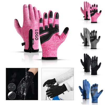 Touchscreen-Compatible Winter Gloves for Skiing and Cycling, Waterproof & Warm