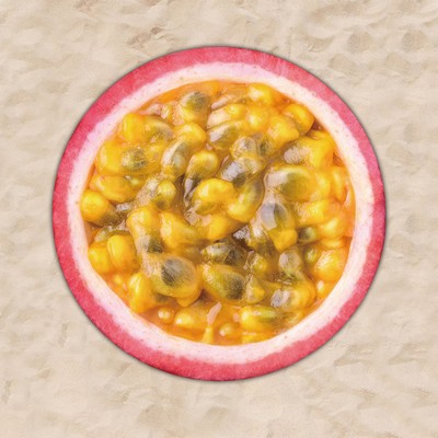 63 x 63 inch Passion Fruit Shaped Custom Shape Towels Oversized Soft Microfiber Beach Towels