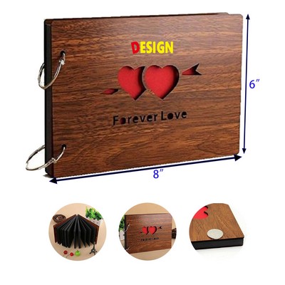 DIY Photo Album Wood Cover Scrapbook
