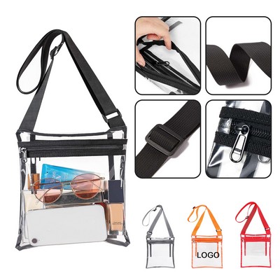 Transparent Compartment Zip Waterproof Bag