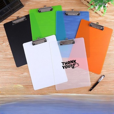 Plastic Clipboard With Profile Clip
