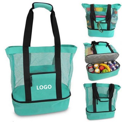 Insulated Waterproof Beach Tote with Cooler Compartment(Free Shipping)