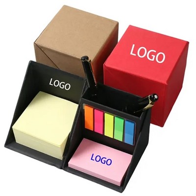 Collapsible Paper Cubes Sticky Notes Box With Holder