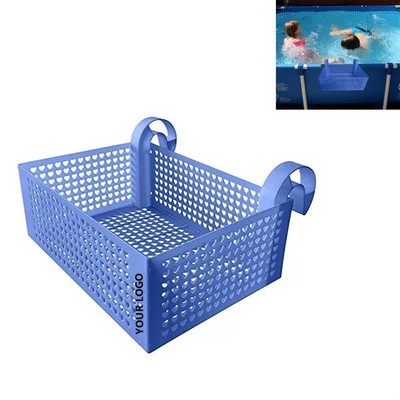 Foldable Poolside Storage Basket Holdler