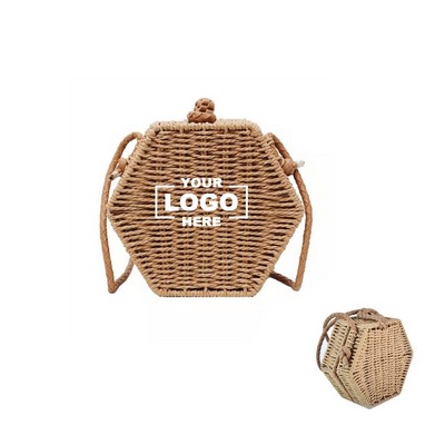 Hexagon Woven Crossbody