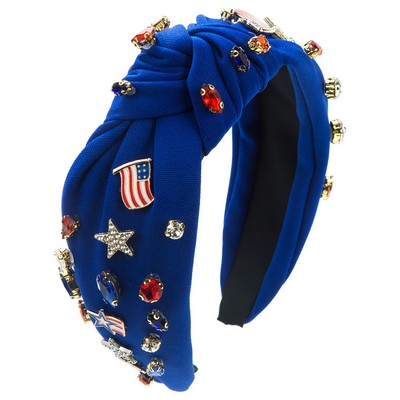 American Flag Headband 4th of July Star Knotted Headband