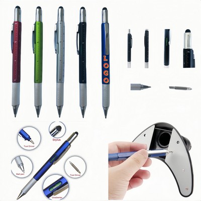 6 In 1 Multifunctional Ballpoint Pen