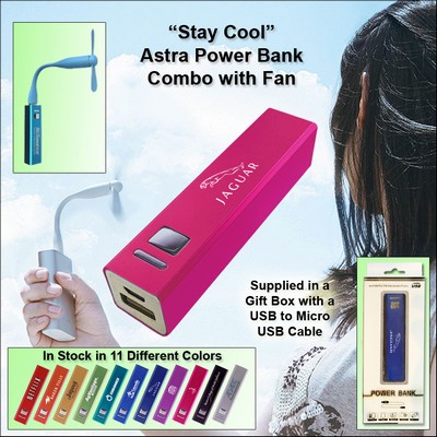 3000 mAh Astra Power Bank Combo w/Fan No Extra Tariff