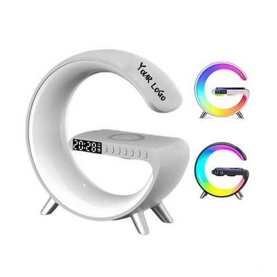 Multi-color Smart LED Table Lamp Sunrise Alarm Clock with Wireless Charger