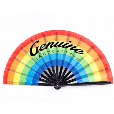 Rainbow Folding Fan
