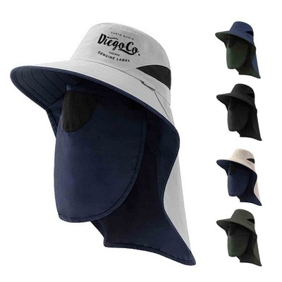 Outdoor Bucket Hat with Neck Flap